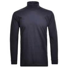 Charger l'image dans la galerie, RAGMAN COL ROULE GRANDE LONGUEUR COTON Marine