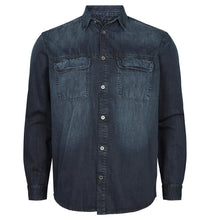 Charger l'image dans la galerie, ALL SIZE CHEMISE JEANS Bleu Foncé SPECIAL GRANDE LONGUEUR
