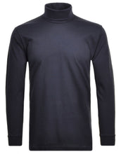 Charger l'image dans la galerie, RAGMAN COL ROULE GRANDE LONGUEUR COTON Marine