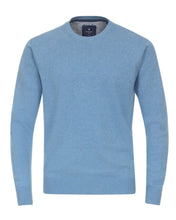 Charger l'image dans la galerie, REDMOND PULL COL ROND COTON Bleu ciel