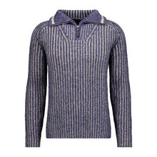 Charger l'image dans la galerie, RAGMAN PULL rayé COL CHEMINE GRANDE LONGUEUR Marine