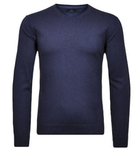 Charger l'image dans la galerie, RAGMAN PULL COTON CASHMERE COL V Marine