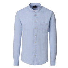Charger l'image dans la galerie, CASA MODA CHEMISE LIN ML COL MAO Bleu ciel