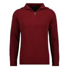 Charger l'image dans la galerie, RAGMAN PULL COTON COL ZIP Bordeaux