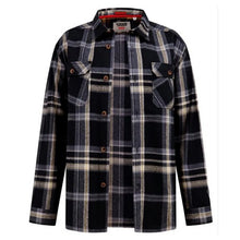 Charger l'image dans la galerie, DUKE SURCHEMISE GRANDE LONGUEUR A CARREAUX Noir Gris