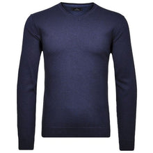 Charger l'image dans la galerie, RAGMAN PULL COL V GRANDE LONGUEUR Marine