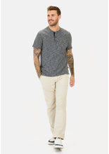 Charger l'image dans la galerie, CAMEL ACTIVE TEE SHIRT BOUTONS RAYE Marine