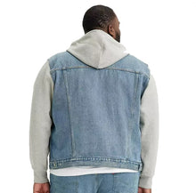 Charger l'image dans la galerie, LEVIS VESTE JEAN'S BIG HYBRIDE HOODY TRUCKER Bleu/Gris