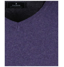 Charger l'image dans la galerie, RAGMAN PULL COTON CASHMERE COL V Violet