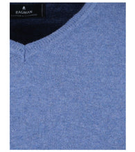 Charger l'image dans la galerie, RAGMAN PULL COTON CASHMERE COL V Bleu