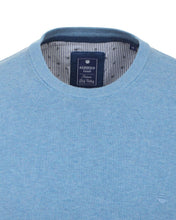 Charger l'image dans la galerie, REDMOND PULL COL ROND COTON Bleu ciel