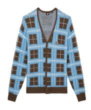 Charger l'image dans la galerie, DICKIES CARDIGAN CARREAUX Marron Vert amande