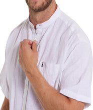 Charger l'image dans la galerie, ALL SIZE CHEMISE LIN COL MAO Blanc