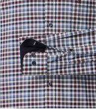 Charger l'image dans la galerie, CASA MODA CHEMISE CARREAUX GRANDE LONGUEUR Bordeaux bleu