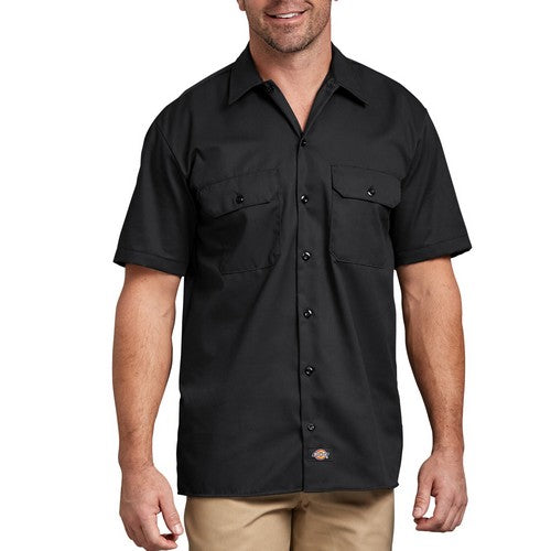 Dickies Men's Short Sleeve Work Shirt – Classic Twill, Moisture-Wicking, Wrinkle-Resistant
