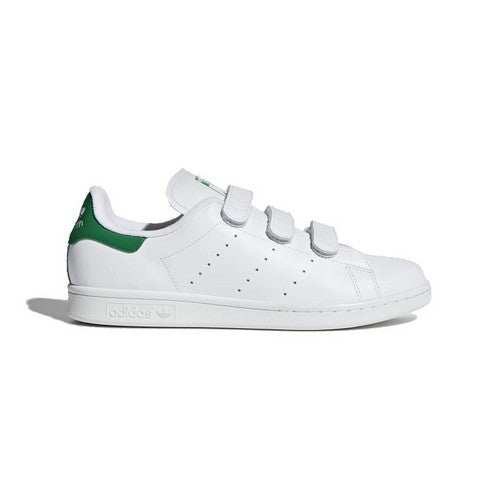 ADIDAS STAN SMITH VELCRO Blanc Vert grande taille HOMME De Long En Large