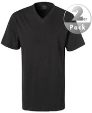 Charger l'image dans la galerie, RAGMAN TEE SHIRT COL V LOTX2 GRANDE LONGUEUR Noir