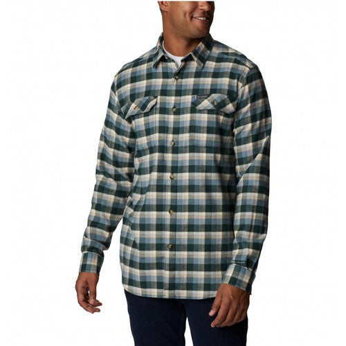 DESIGN - Chemise Décontractée Texturée Avec Manches Courtes Et Col A Revers Vert Sauge