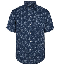 Charger l'image dans la galerie, ALL SIZE GRANDE LONGUEUR CHEMISE FLEURS Marine