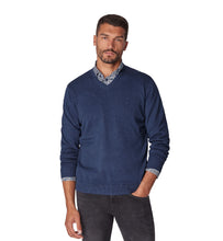 Charger l'image dans la galerie, CASA MODA PULL COL V COTON Bleu