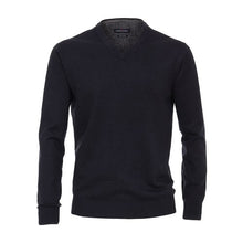 Charger l'image dans la galerie, CASA MODA PULL COL V COTON Marine