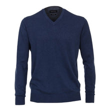 Charger l'image dans la galerie, CASA MODA PULL COL V COTON Bleu