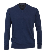 Charger l'image dans la galerie, CASA MODA PULL COL V COTON Bleu