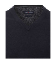 Charger l'image dans la galerie, CASA MODA PULL COL V COTON Marine