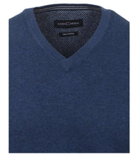Charger l'image dans la galerie, CASA MODA PULL COL V COTON Bleu