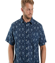 Charger l'image dans la galerie, ALL SIZE GRANDE LONGUEUR CHEMISE FLEURS Marine