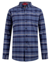 Charger l&#39;image dans la galerie, DUKE CHEMISE GRANDE LONGUEUR A CARREAUX Bleu
