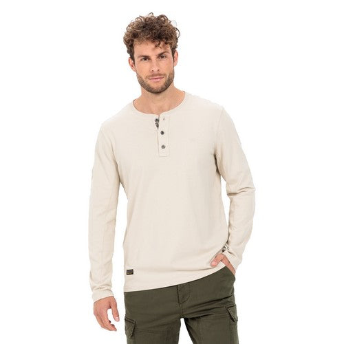 CAMEL ACTIVE TEE SHIRT MANCHES LONGUES Beige