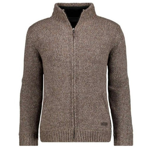 RAGMAN VESTE GRANDE LONGUEUR  FULL ZIP LAINE doublée POLAIRE Marron