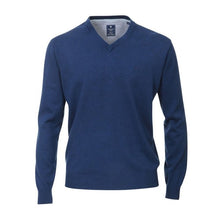 Charger l'image dans la galerie, REDMOND PULL COL V COTON Bleu ciel
