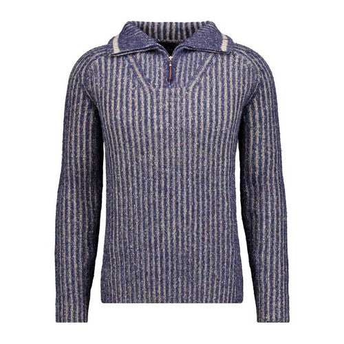 RAGMAN PULL rayé COL CHEMINE  GRANDE LONGUEUR Marine