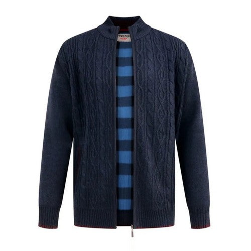 DUKE GILET TORSADE GRANDE LONGUEUR Marine