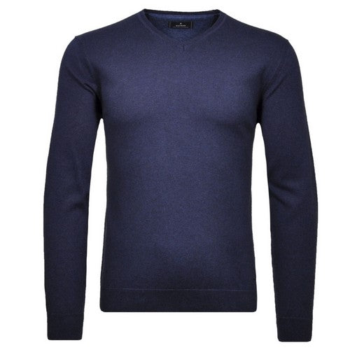 RAGMAN PULL COTON CASHMERE COL V Marine