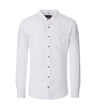 Charger l&#39;image dans la galerie, CASA MODA CHEMISE LIN COL MAO Blanc
