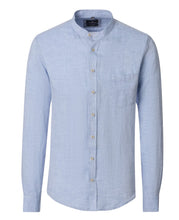 Charger l'image dans la galerie, CASA MODA CHEMISE LIN ML COL MAO Bleu ciel
