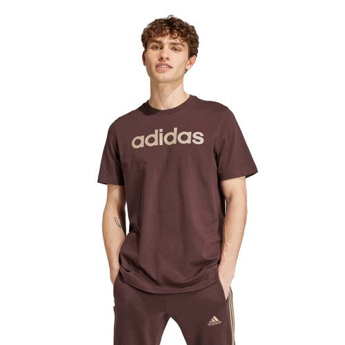 ADIDAS TEE SHIRT Marron imprimé