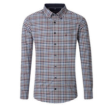 Charger l'image dans la galerie, CASA MODA CHEMISE CARREAUX GRANDE LONGUEUR Bordeaux bleu
