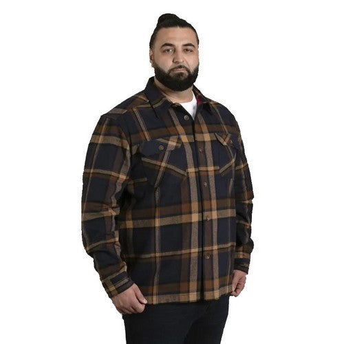 DUKE SURCHEMISE CARREAUX Marine Marron