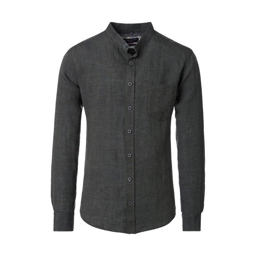 CASA MODA CHEMISE LIN COL MAO Kaki