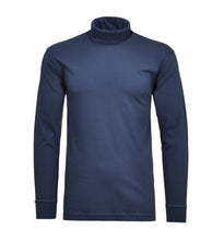 Charger l&#39;image dans la galerie, RAGMAN COL ROULE GRANDE LONGUEUR COTON Bleu foncé
