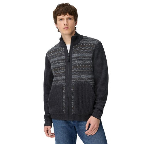 CAMEL ACTIVE GILET 100% LAINE IMPRIME Marine