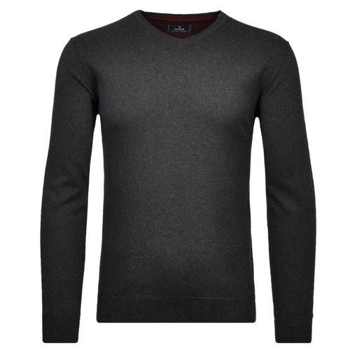 RAGMAN PULL COTON CASHMERE COL V Anthracite