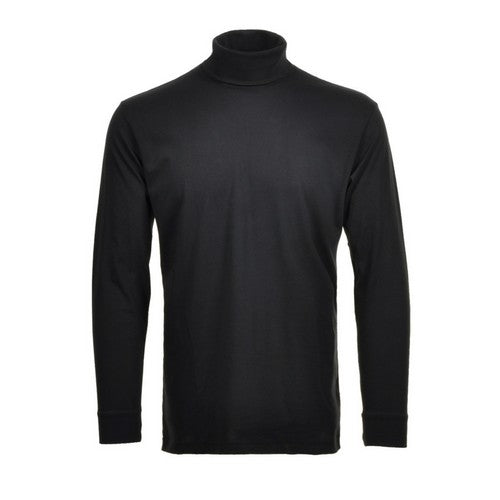 RAGMAN COL ROULE GRANDE LONGUEUR COTON Noir