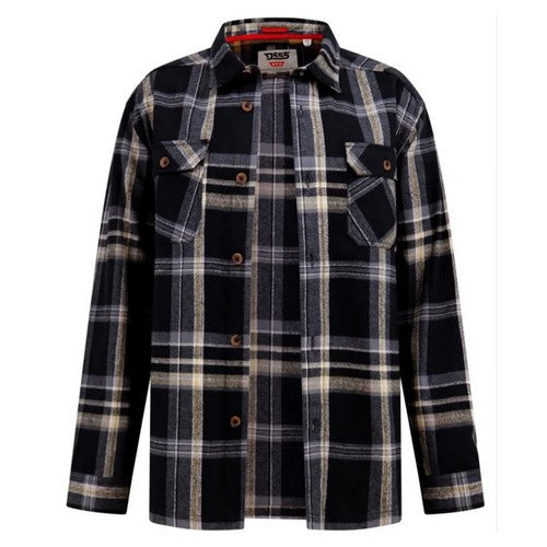 DUKE SURCHEMISE GRANDE LONGUEUR A CARREAUX Noir Gris