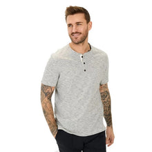 Charger l&#39;image dans la galerie, CAMEL ACTIVE TEE SHIRT HENLEY RAYE Ecru/Marine
