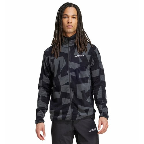 ADIDAS SWEAT ZIP POLAIRE TERREX Noir Gris